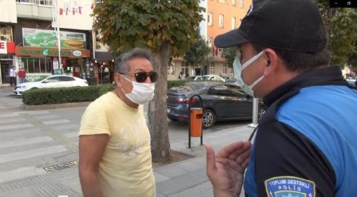 Maske takmadığı için ceza kesen polise beddua etti 2