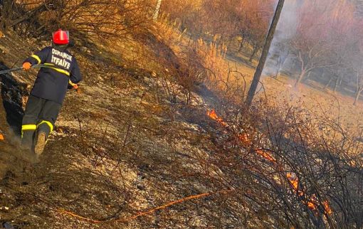 Osmancık'ta arazi yangını 1