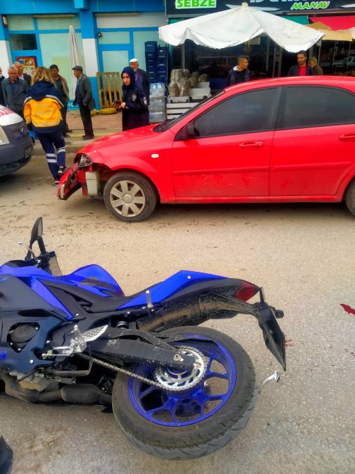  Osmancık'ta otomobille motosiklet çarpıştı 1 yaralı 2