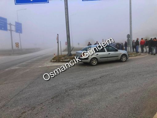  Osmancık'ta sis nedeniyle kaza 1 yaralı 4