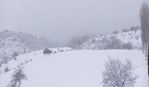  Osmancık’ın yüksek kesimlerine kar yağdı 6