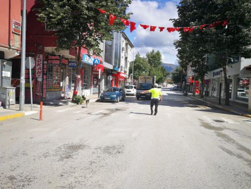  Osmancık’ta sokağa çıkma yasağında polis denetimi 7