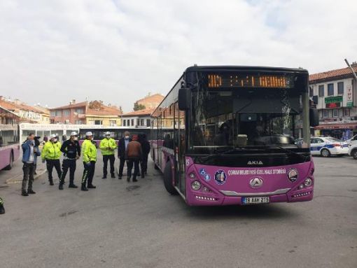  Sivil polislerden, otobüslerde koronavirüs denetimi