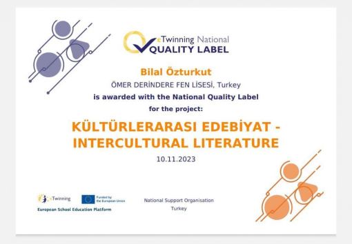  Osmancık Ömer Derindere Fen Lisesi'ne  Uluslararası ödül 3