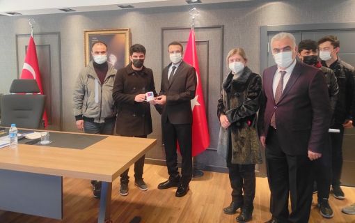  Osmancık'ta Avrupaya staja giden öğrencilerden Kaymakam Akpay'a ziyaret 1