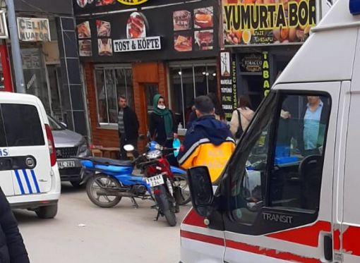  Osmancık'ta motosiklet  kadına çarptı 1