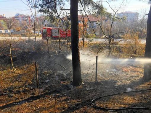 Osmancık'ta ormanlık alanın bitişiğindeki bahçede çıkan yangın korkuttu 3
