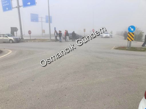  Osmancık'ta sis nedeniyle kaza 1 yaralı 3