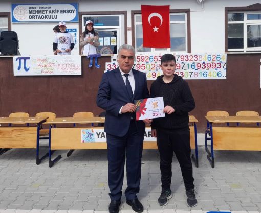  Osmancık’ta Mehmet Akif Ersoy Ortaokulunda Dünya Pi Günü Kutlandı