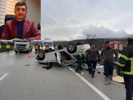  SON DAKİKA! Osmancık'ta otomobil devrildi 1 ölü  B