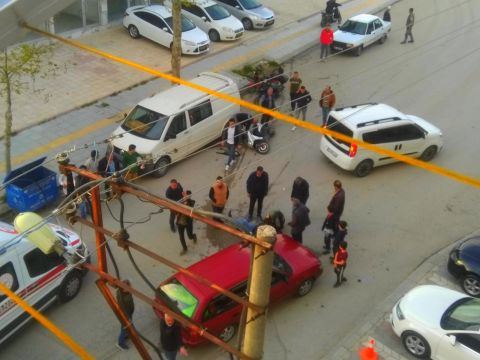 VİDEO HABER; Osmancık'ta motosiklete otomobil çarptı 1 yaralı