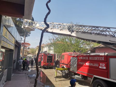 Osmancık'ta işyerinde çıkan yangın korkuttu