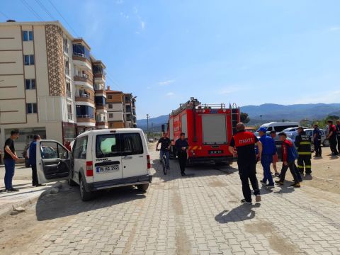 Osmancık'ta korkutan araç yangını