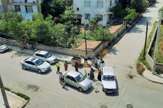 Osmancık'ta otomobiller çarpıştı